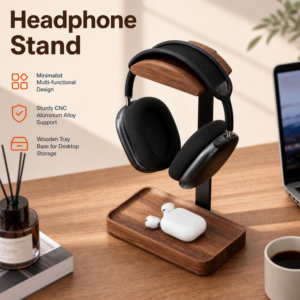 Ceviz Ağacı Masaüstü Kulaklık  - Headphone Stand Desk incelemesi ve fiyatı